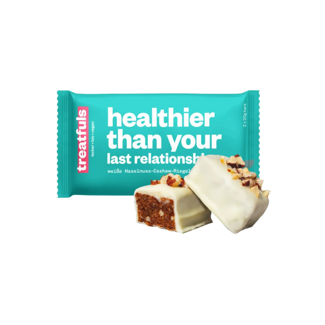 Valkosuklaapatukka Hasselpähkinärouheella LUOMU 2x20g