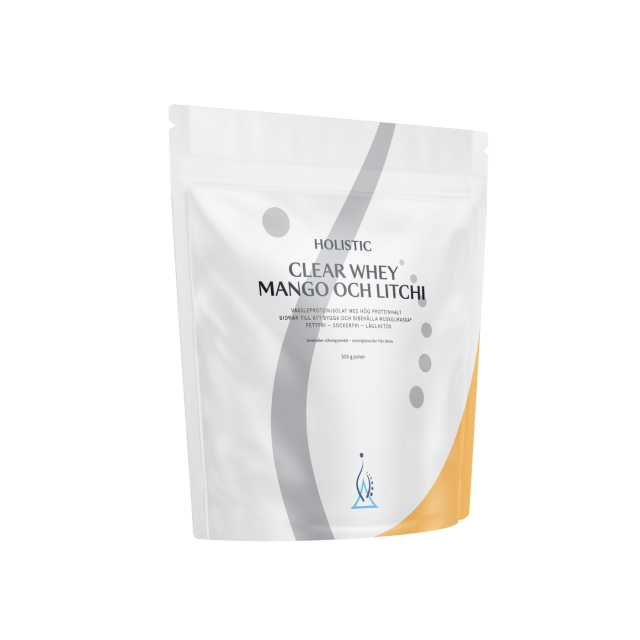 Holistic Clear Whey heraproteiini-isolaatti mango ja litši 500g