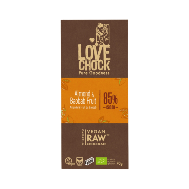 Suklaa Manteli & Baobab 85% LUOMU 70g