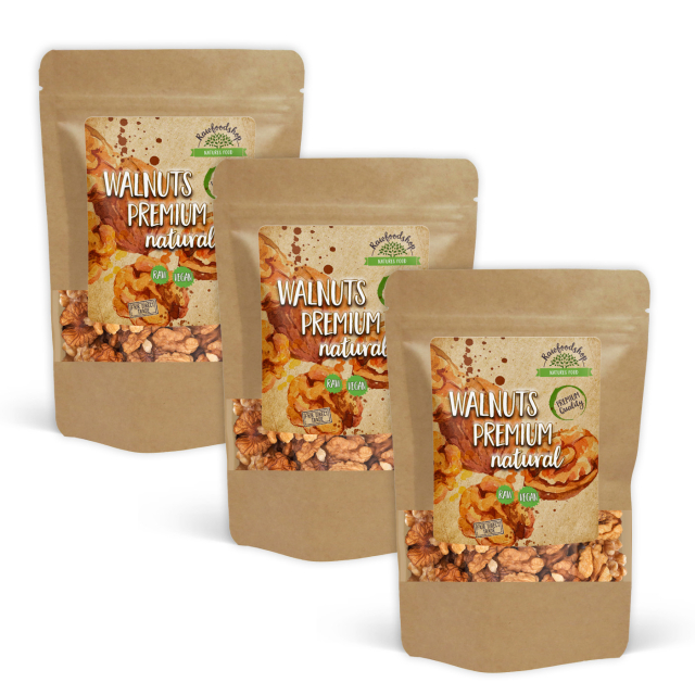 Saksanpähkinät Premium RAW 250g x 3 pakettia