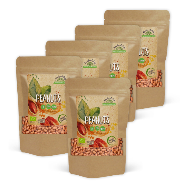 Maapähkinät Premium RAW LUOMU 1 kg x 5 pakettia