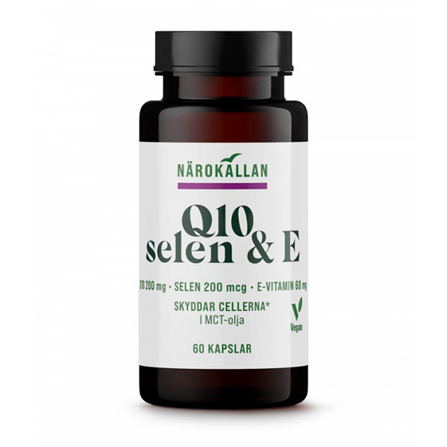 Q10 200 mg + Seleeni + E 60 Kapselia