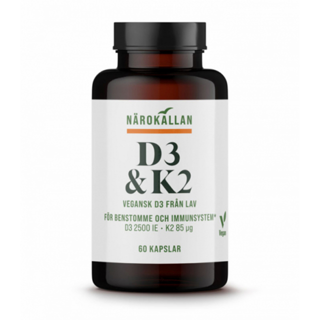D3 + K2 Vitamiini 60 kapselia