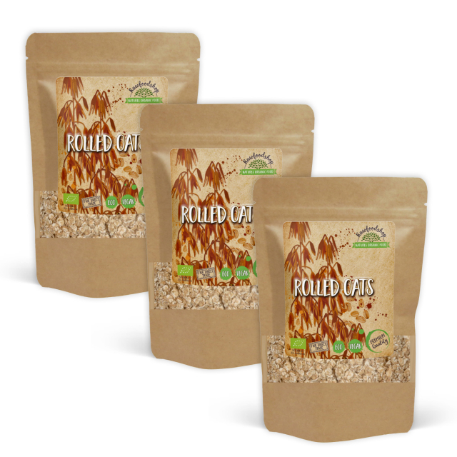 Kaurahiutaleet LUOMU 500g x 3 pakettia