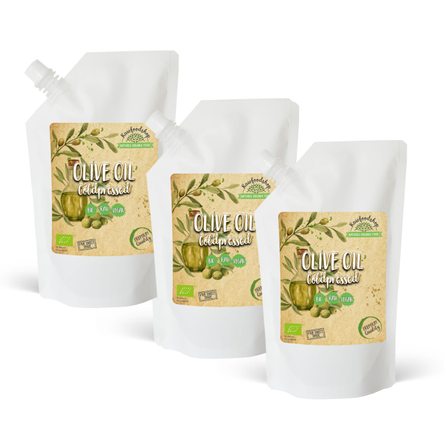 Oliiviöljy kylmäpuristettu LUOMU 500ml x 3 pakettia