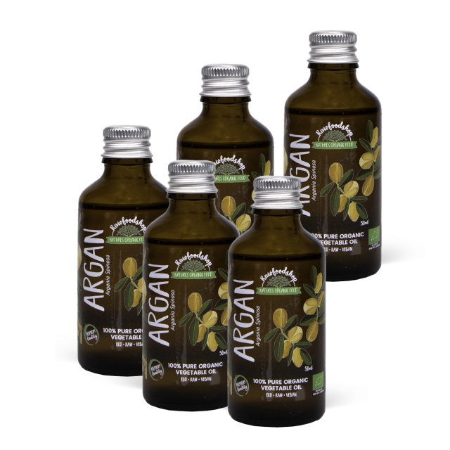 Arganöljy LUOMU 50ml x 5 pulloa