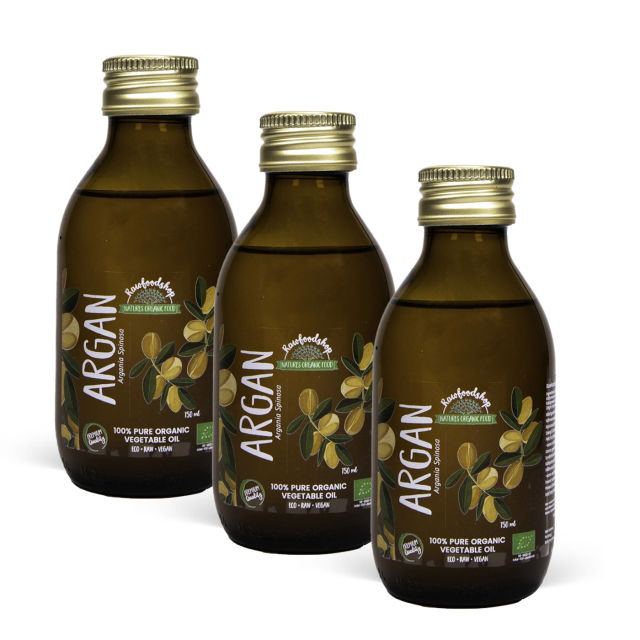 Arganöljy LUOMU 150ml x 3 pulloa