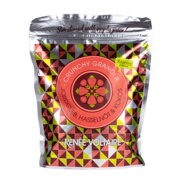 Crunchy Granola Mansikka, Hasselpähkinä & Kookos 450g