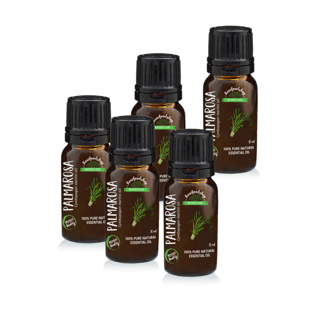 Palmarosa Eteerinen Öljy 10ml x 5 pulloa
