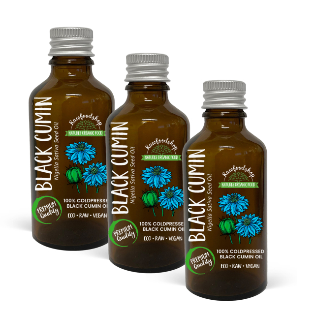 Mustakuminaöljy kylmäpuristettu LUOMU 50ml x 3 pulloa