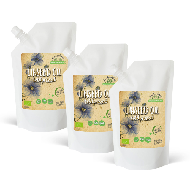 Pellavaöljy LUOMU 1000ml x 3 pakettia