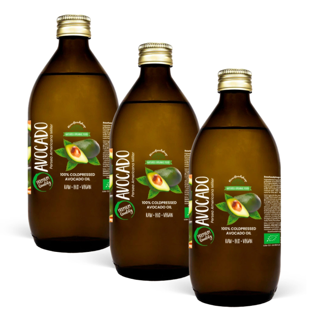 Avokadoöljy LUOMU 150 ml x 3 pulloa