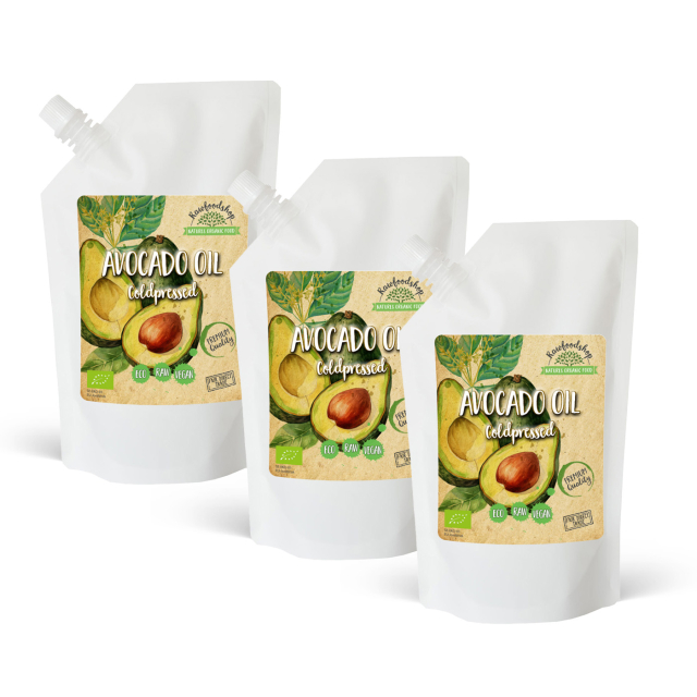 Avokadoöljy LUOMU 1000 ml x 3 pakettia