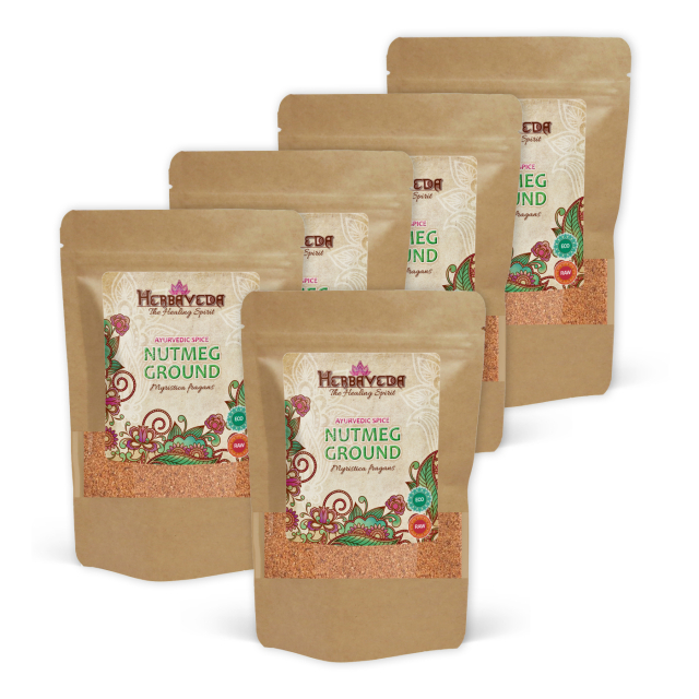 Muskottipähkinä Jauhettu LUOMU 50g x 5 pakettia