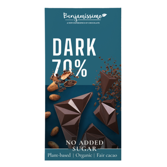 Benjamissimo Tumma Suklaa 70% Sokeriton 60g