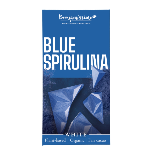 Suklaa Valkoinen Sininen Spirulina LUOMU 60g