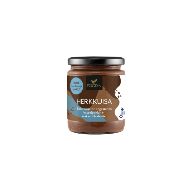 Herkkuisa Suklaa- ja Hasselpähkinälevite Sokeriton 230g