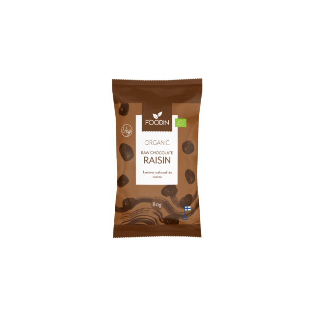 Rusinat Raakasuklaassa LUOMU 80g