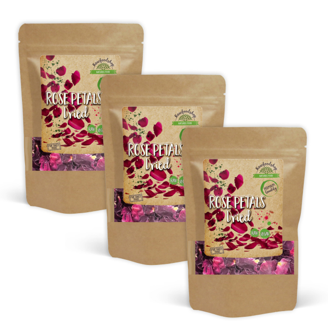 Ruusunlehtiä Kuivattuina 125g x 3 pakettia