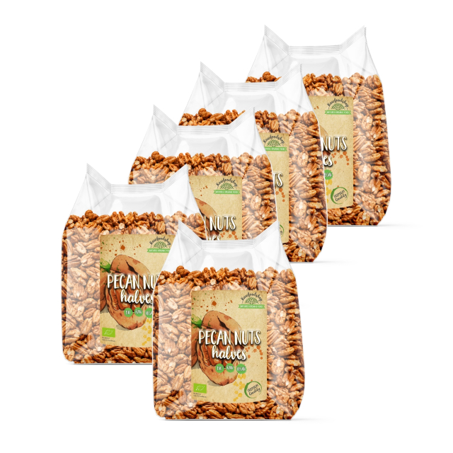 Pekaanipähkinät Premium RAW LUOMU 750g x 5 pakettia
