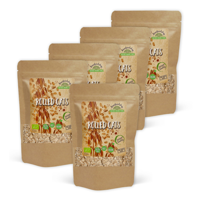 Gluteenittomat kaurahiutaleet LUOMU 500g x 5 pakettia