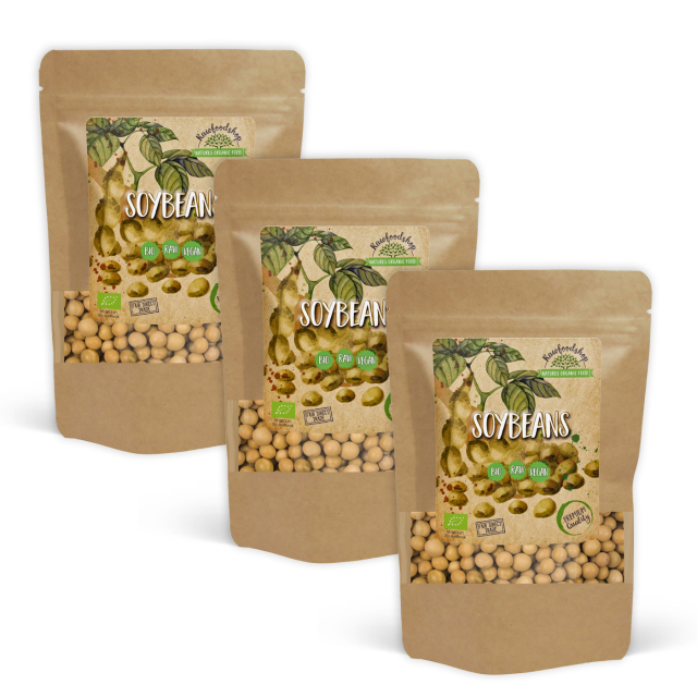 Soijapavut LUOMU 500g x 3 pakettia
