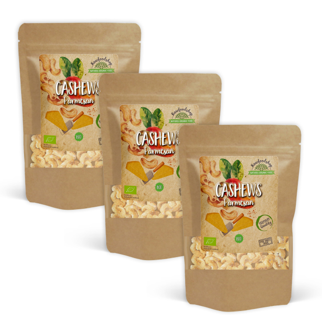 Cashewpähkinät Parmesan LUOMU 200g x 3 pakettia