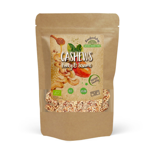 Cashewpähkinät Hunaja & Seesami LUOMU 200g