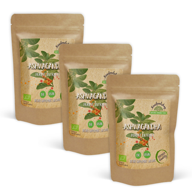 Ashwagandha Extract LUOMU 500mg 60 kapselia x 3 pakettia