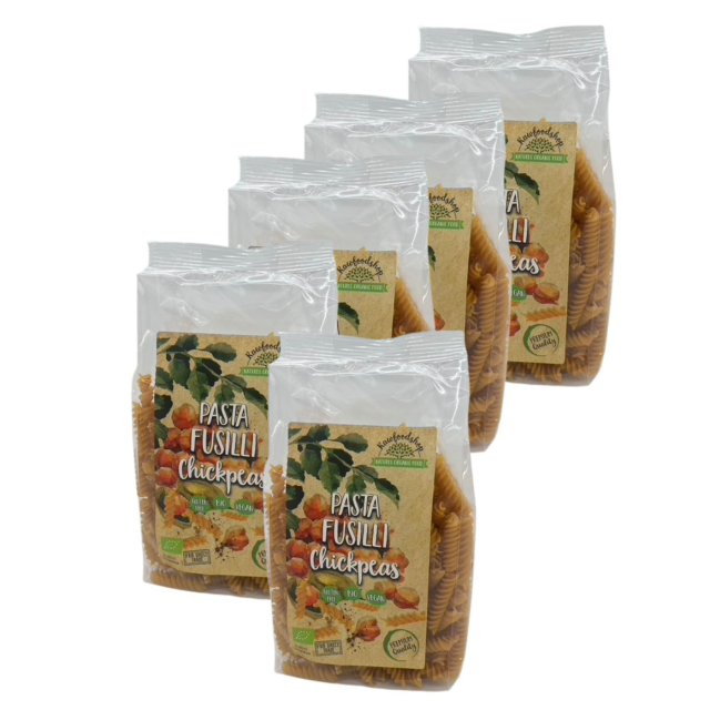 Pasta Kikherne Fusilli LUOMU 250g x 5 pakettia