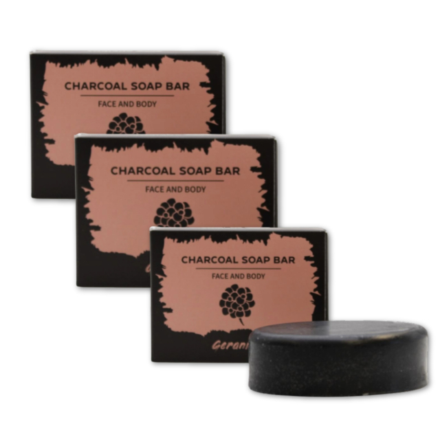 Geranium Saippua Aktiivihiili 85g x 3 kpl