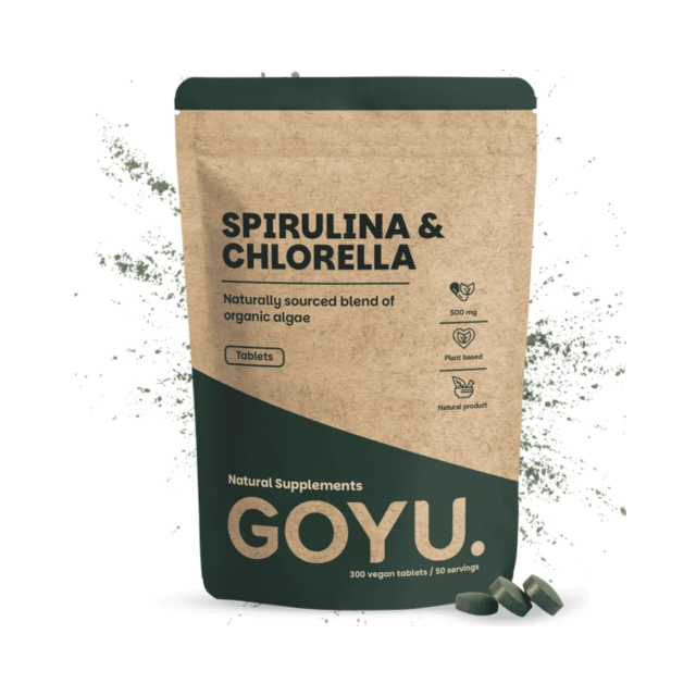 Spirulina Chlorella LUOMU 500mg 300 tablettia