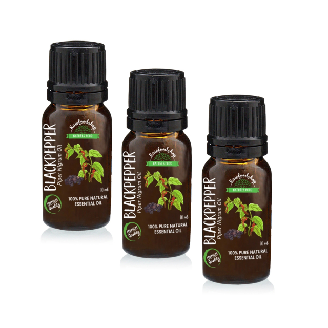 Mustapippuri Eteerinen Öljy 10ml x 3 pulloa