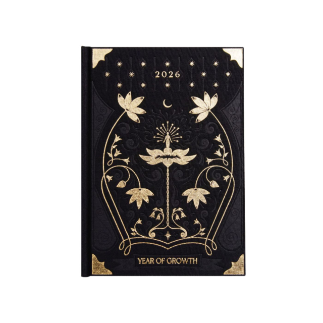 Päiväkirja Year of Growth 2026 Musta