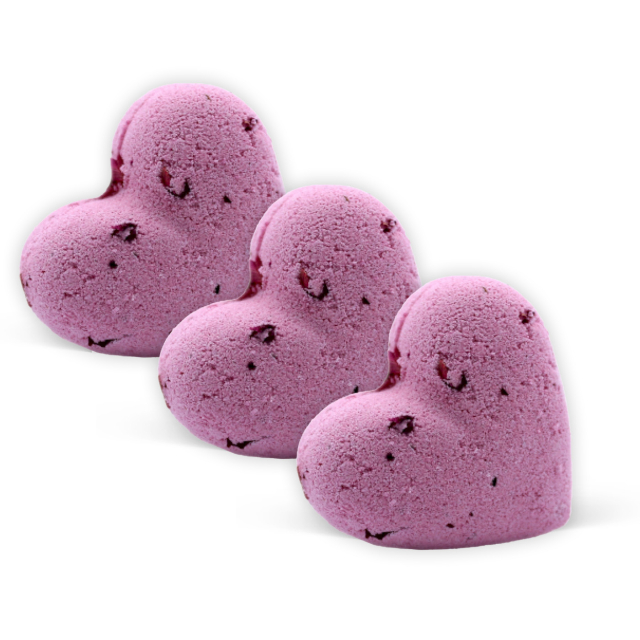 Kylpypommi Sydän Ylang & Ruusu 70g x 3 kpl