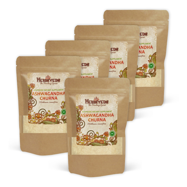 Ashwagandha Churna LUOMU 250g x 5 pakettia