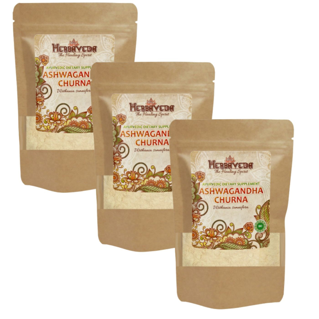 Ashwagandha Churna LUOMU 125g x 3 pakettia