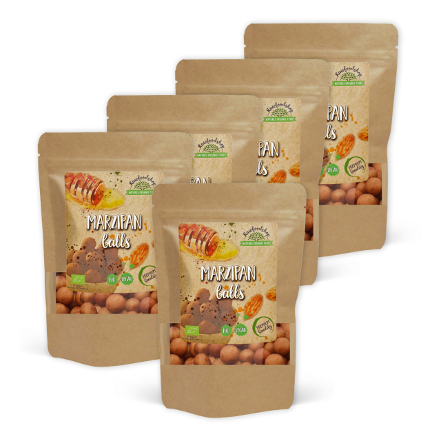 Marsipaanipallot kaakao LUOMU 100g x 5 pakettia