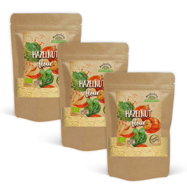 Hasselpähkinäjauho Paahdettu LUOMU 500g x 3 pakettia