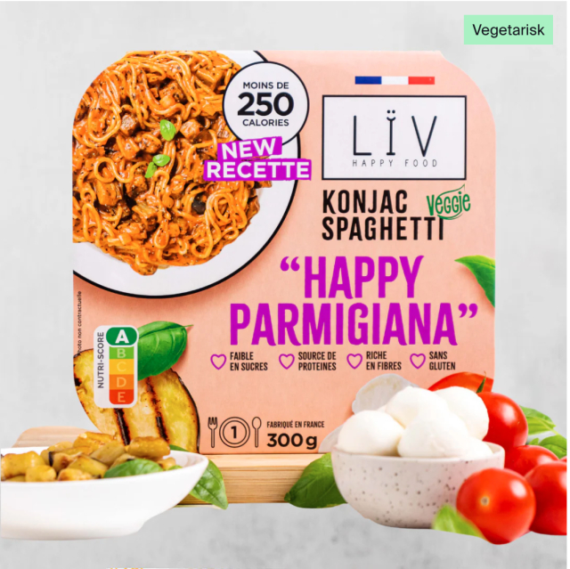Ateria Konjac/Shirataki Spaghetti Parmesan ja Vihannekset Low Carb 300g