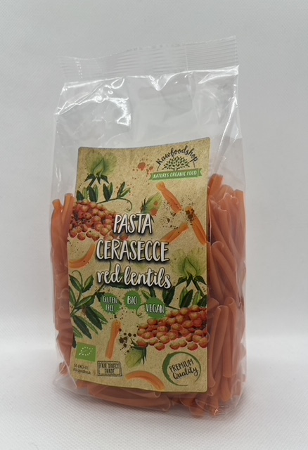 Punainen Linssipasta Casarecce LUOMU 1kg x 5 pakettia