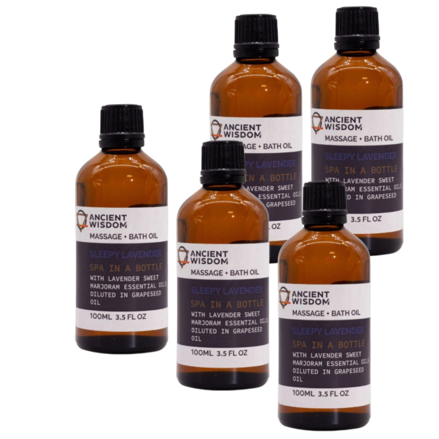 Sleepy Lavender Hierontaöljy 100ml x 5 kpl