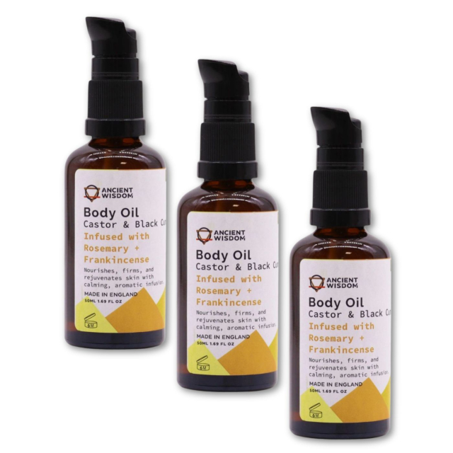 Kasvo- & Vartaloöljy Rosmariini & Frankincense LUOMU 50ml x 3 kpl