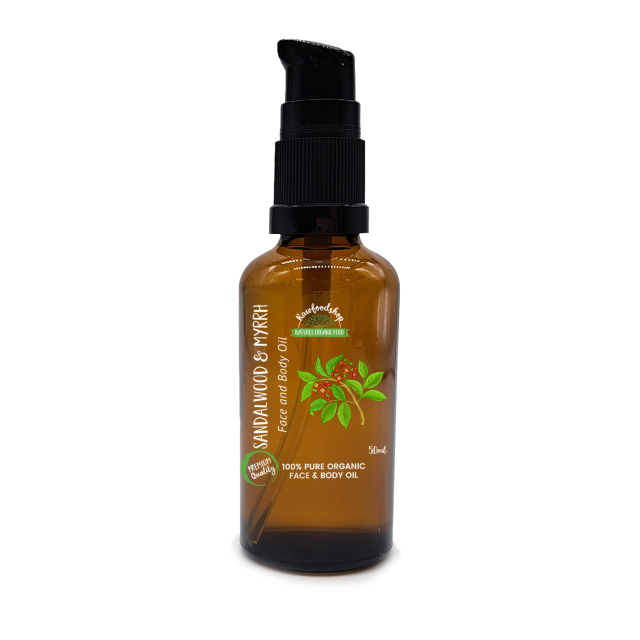 Kasvo- & Vartaloöljy Santelipuu & Mirha LUOMU 50ml