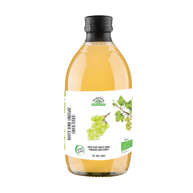 Valkoviinietikka Suodattamaton RAW LUOMU 500ml