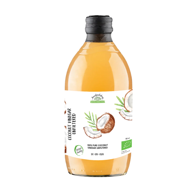 Kookosviinietikka Suodattamaton RAW LUOMU 500ml