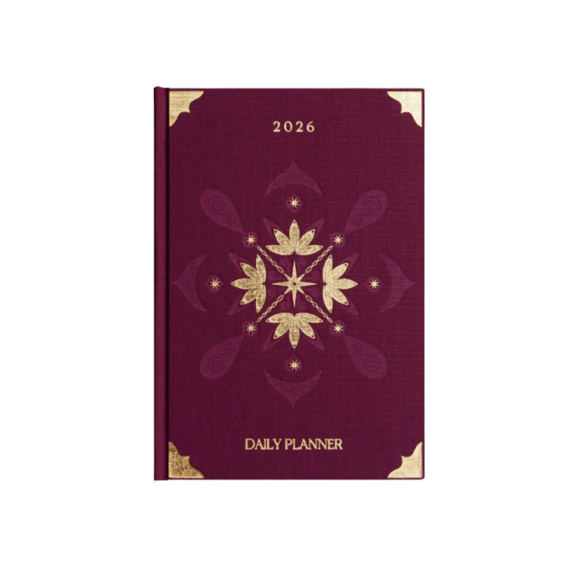 Päiväkirja Motivation 2026 Viininpunainen