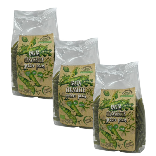 Pasta Vihreä Herne Casarecce LUOMU 250g x 3 pakettia