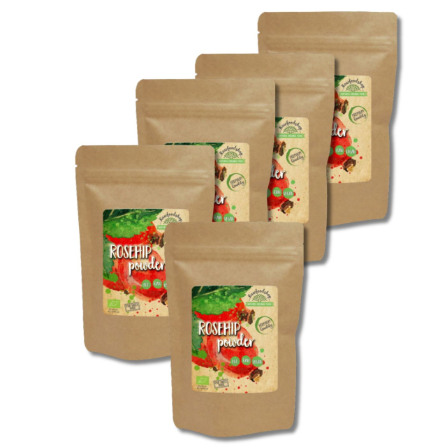 Ruusunmarjajauhe LUOMU 100g x 5 pakettia