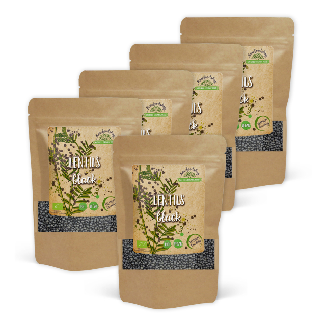 Linssit Mustat LUOMU 1kg x 5 pakettia